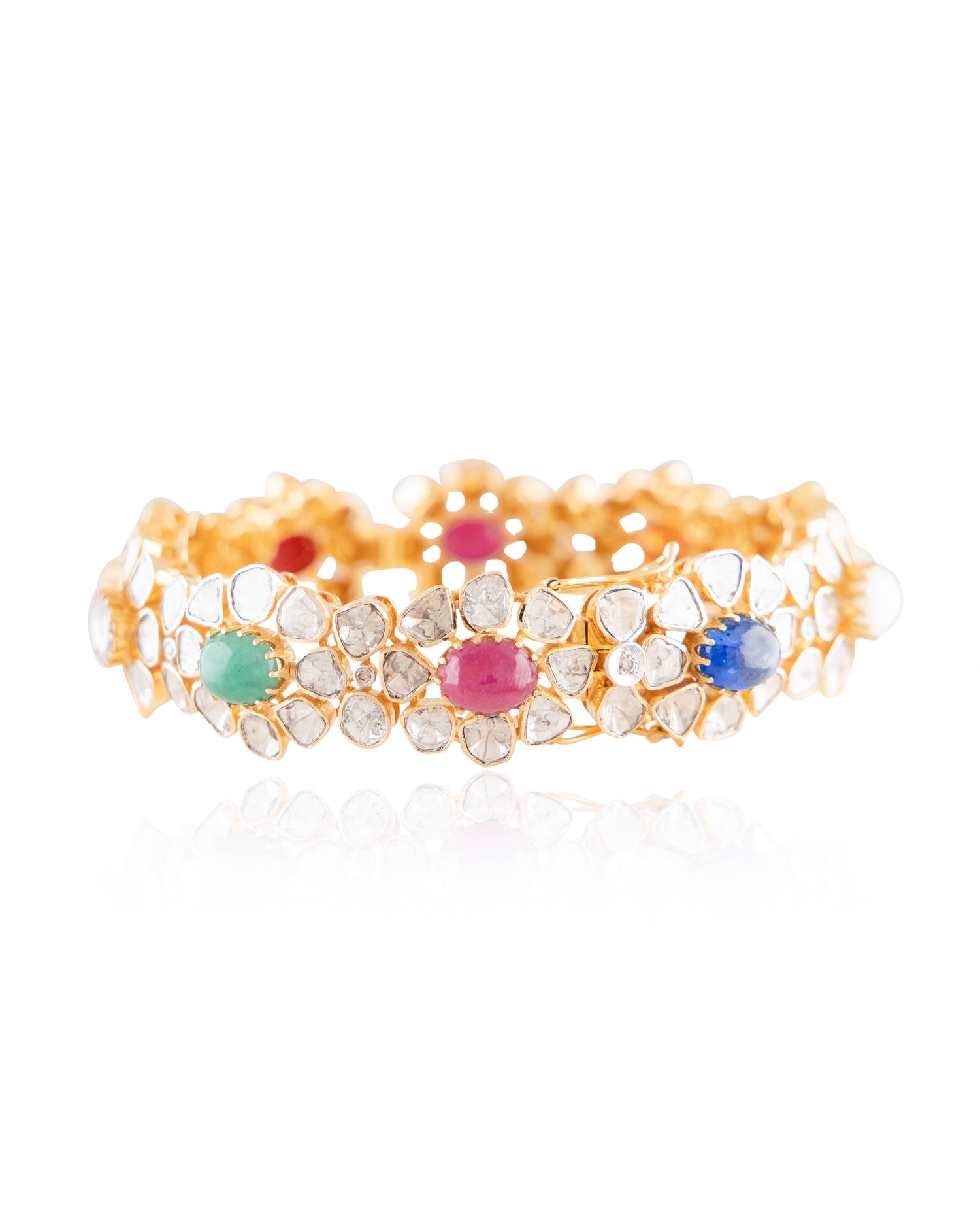 Somiya Polki And Diamond Bangle