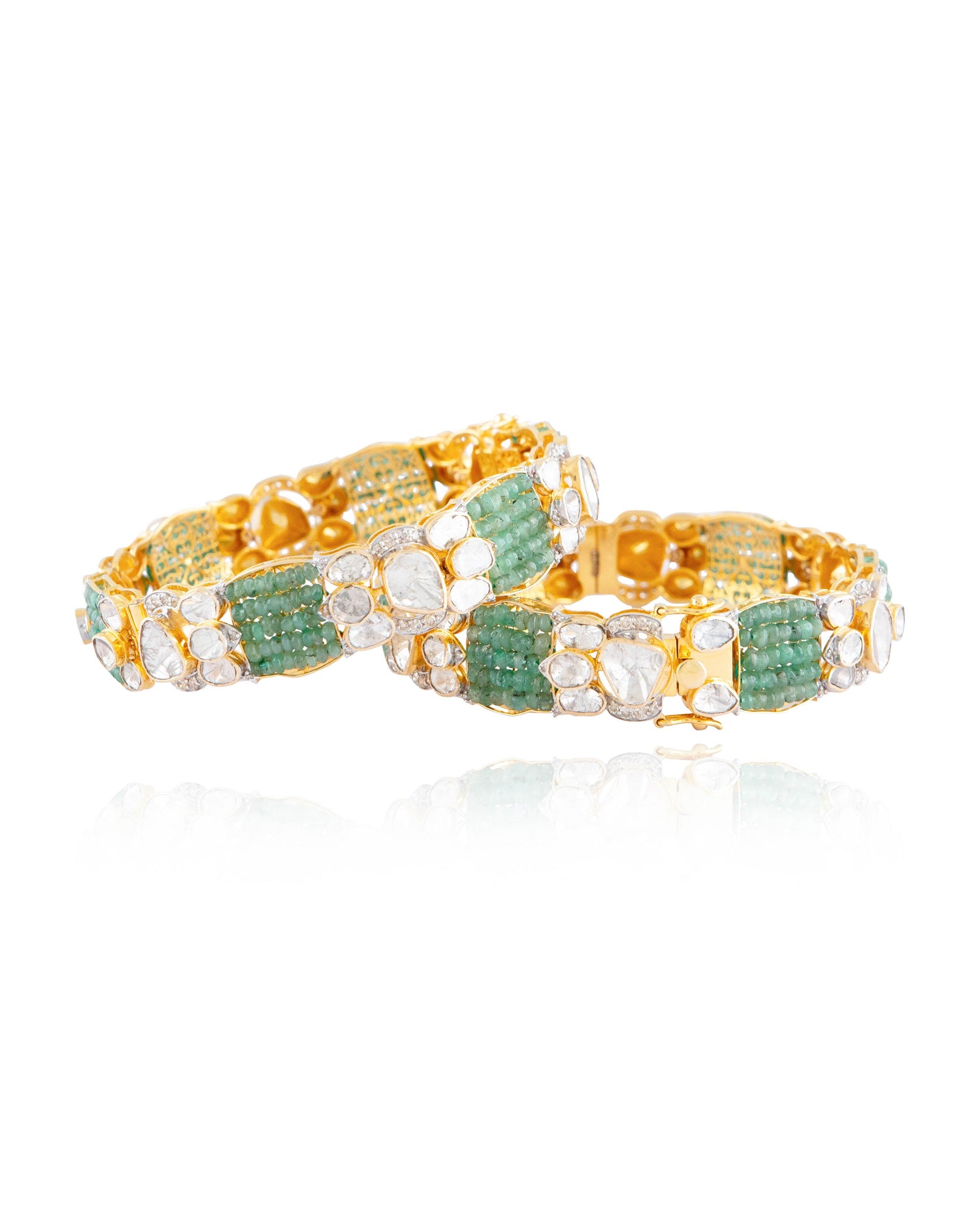 Kanika Polki And Diamond Bangle