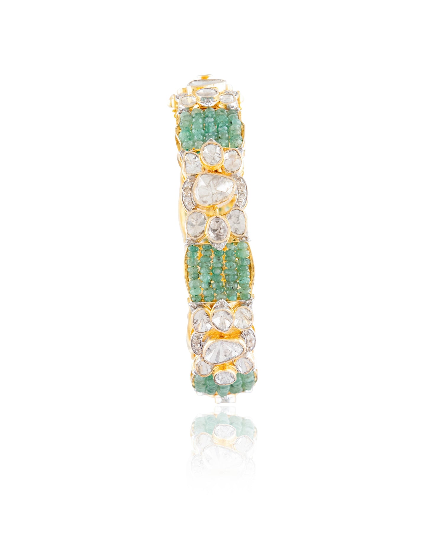 Pritha Polki And Diamond Bangle