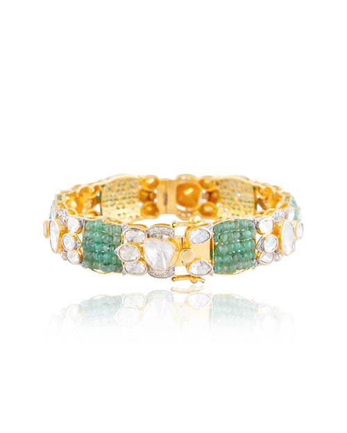 Pritha Polki And Diamond Bangle