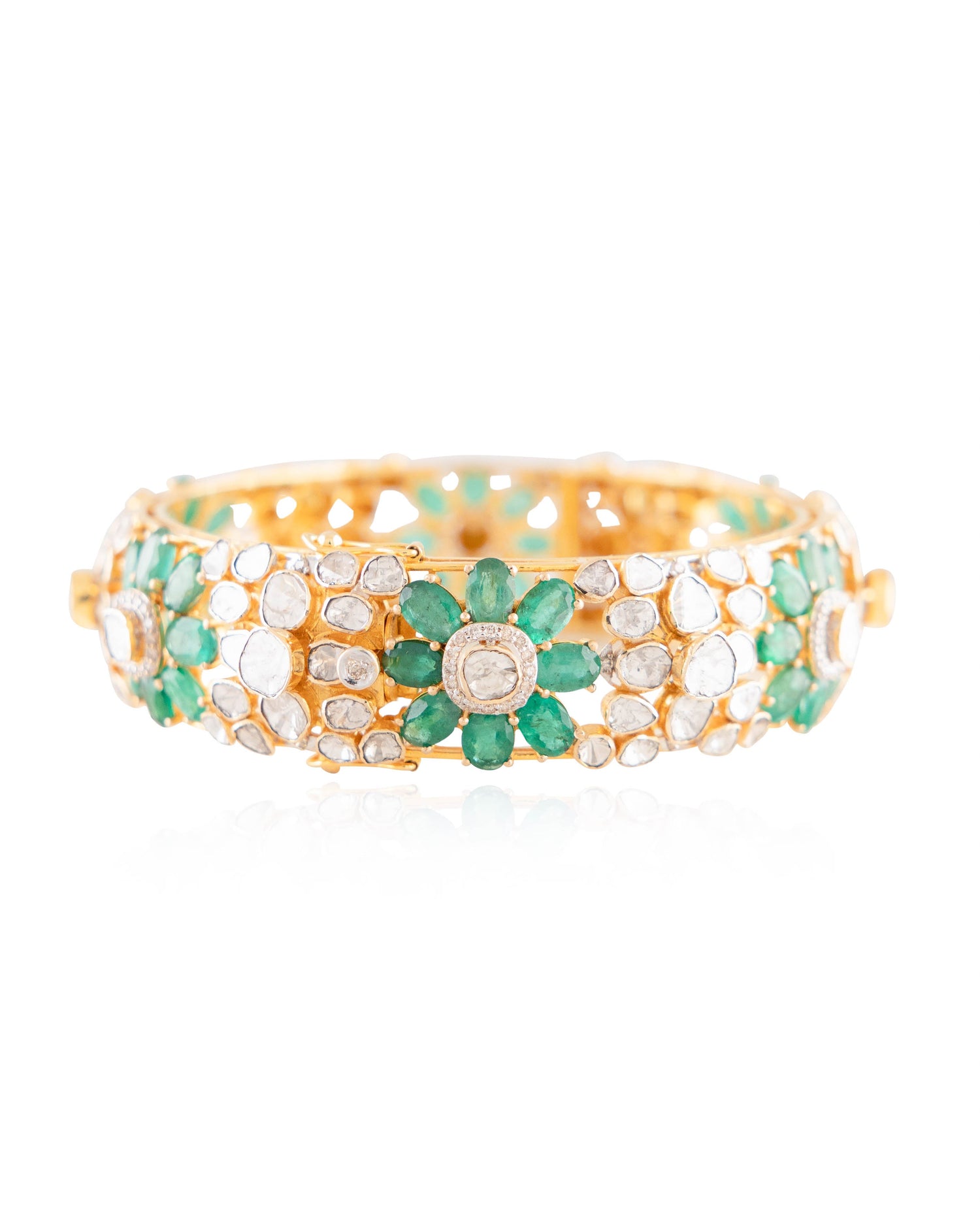 Sabiya Polki And Diamond Bangle