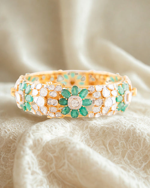 Sabiya Polki And Diamond Bangle