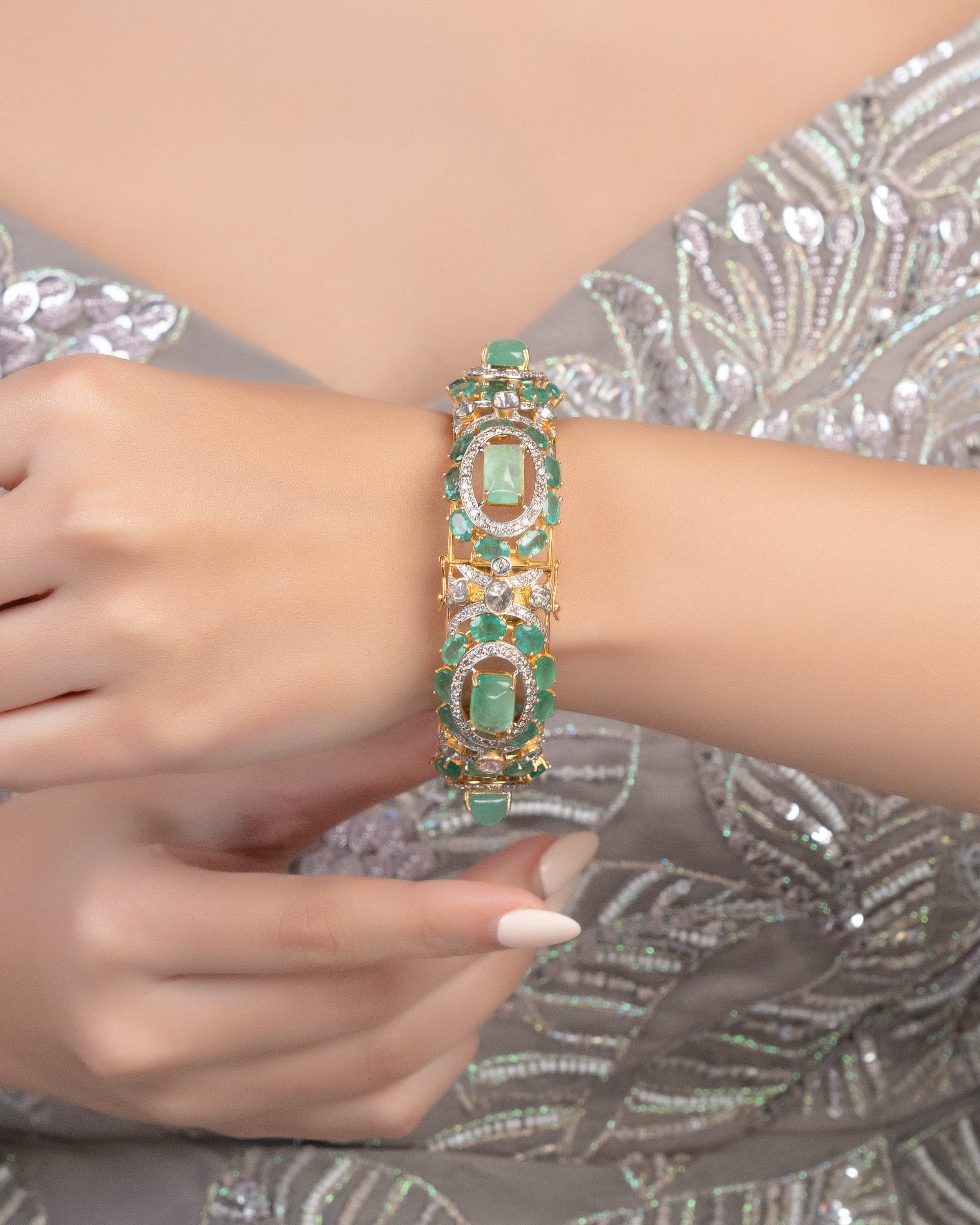 Nora Polki And Diamond Bangle