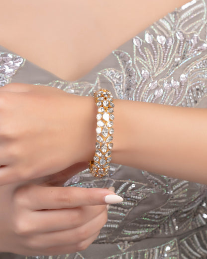 Reena Polki And Diamond Bangle