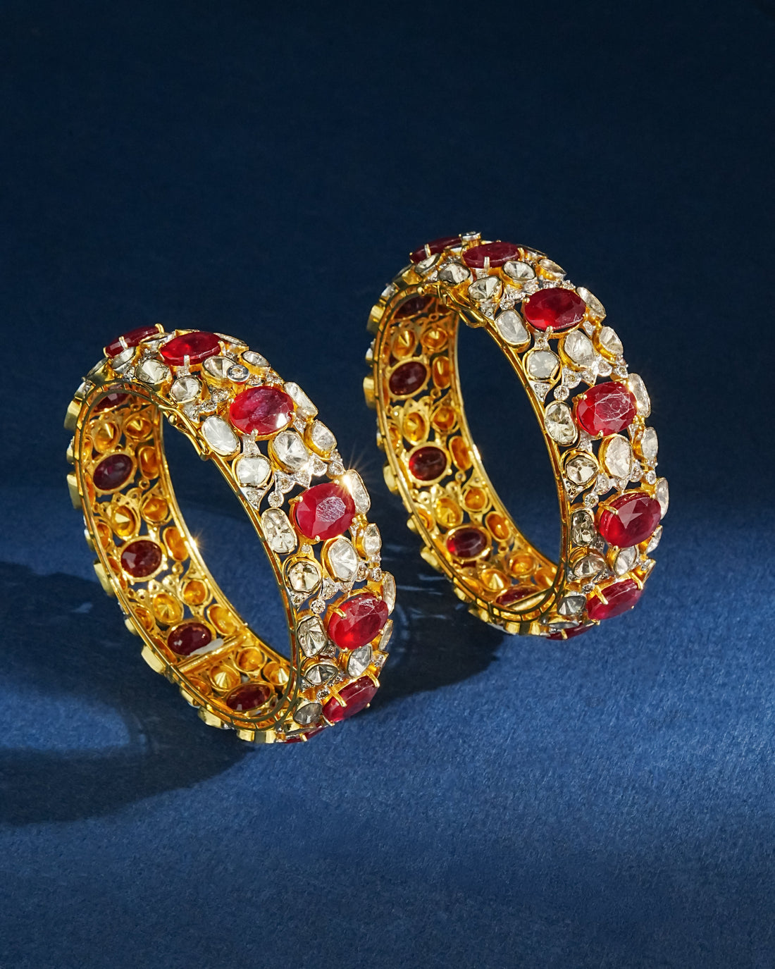 Viola Polki And Diamond Bangle