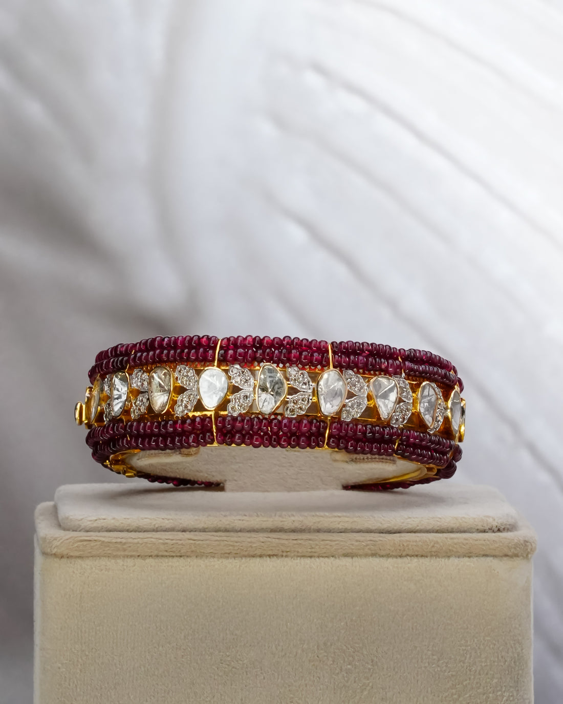 Stella Polki And Diamond Bangle