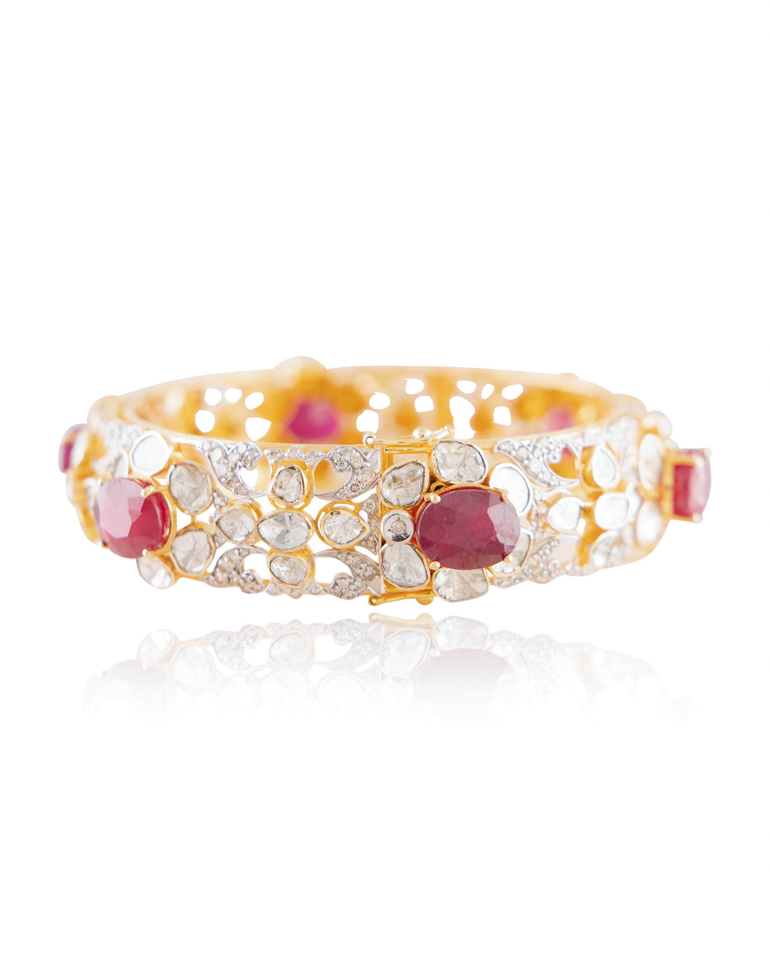 Maliha Polki And Diamond Bangle