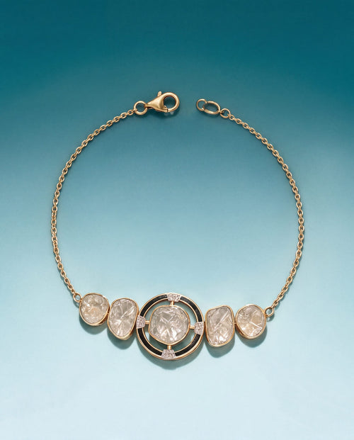 Candice Polki And Diamond Loose Bracelet