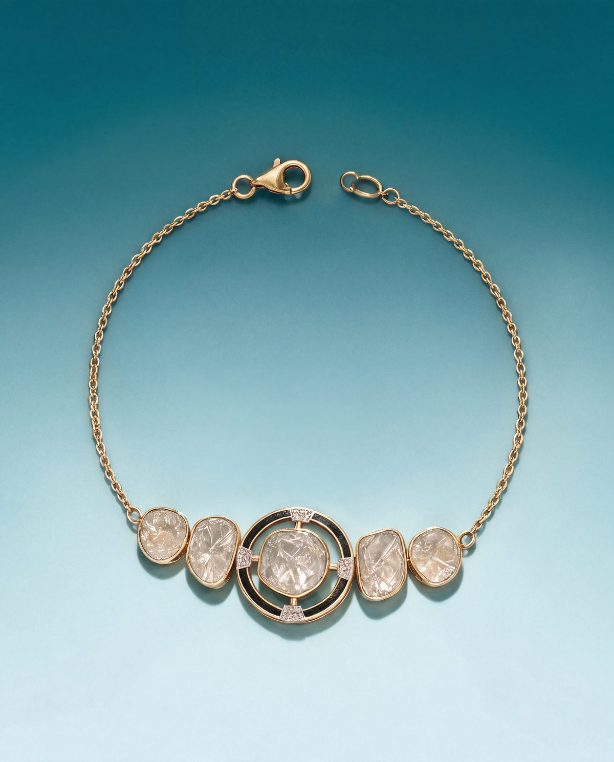 Candice Polki And Diamond Loose Bracelet
