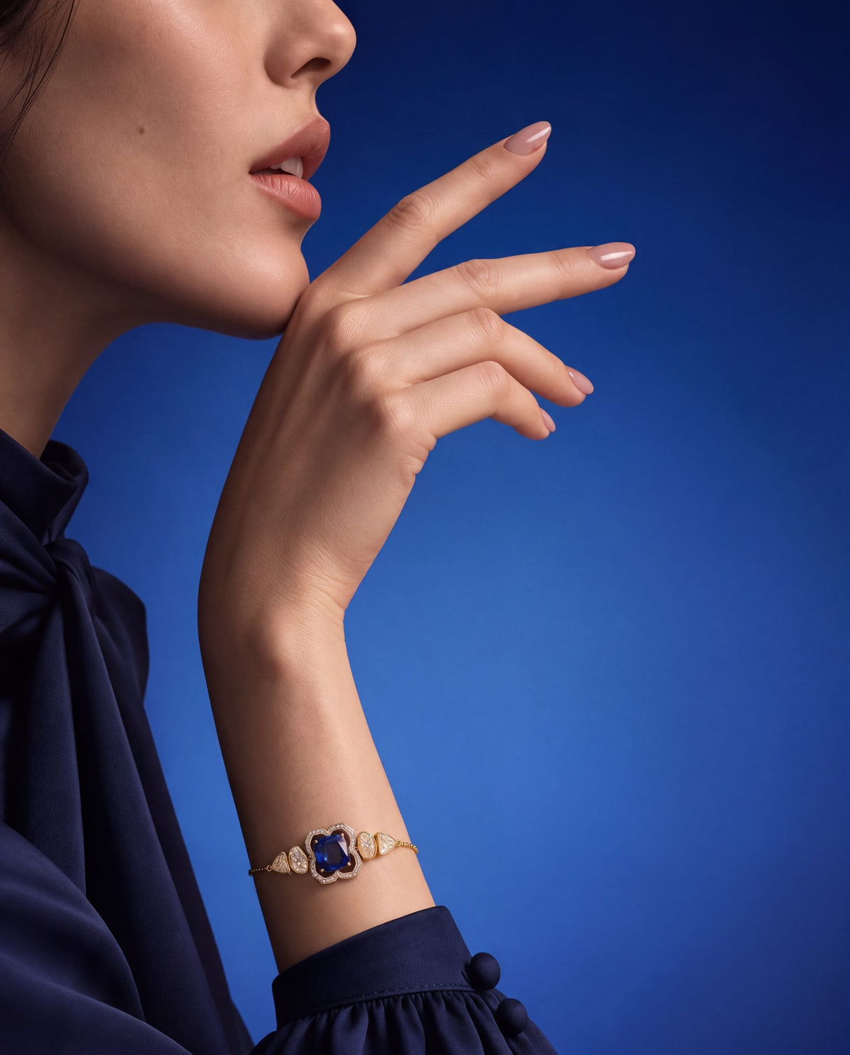 Shaila Polki And Diamond Loose Bracelet