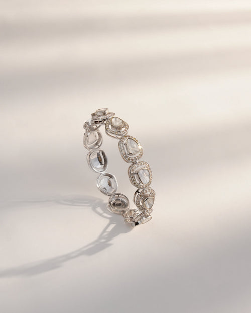 Jazmin Polki And Diamond Bangle