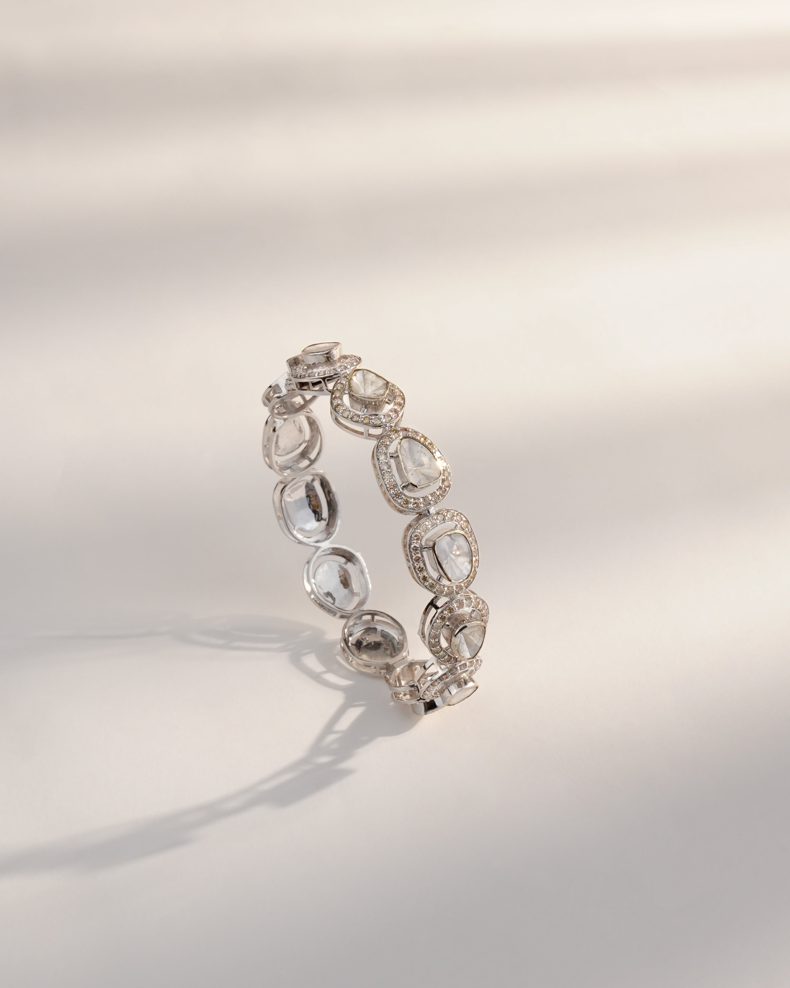 Jazmin Polki And Diamond Bangle