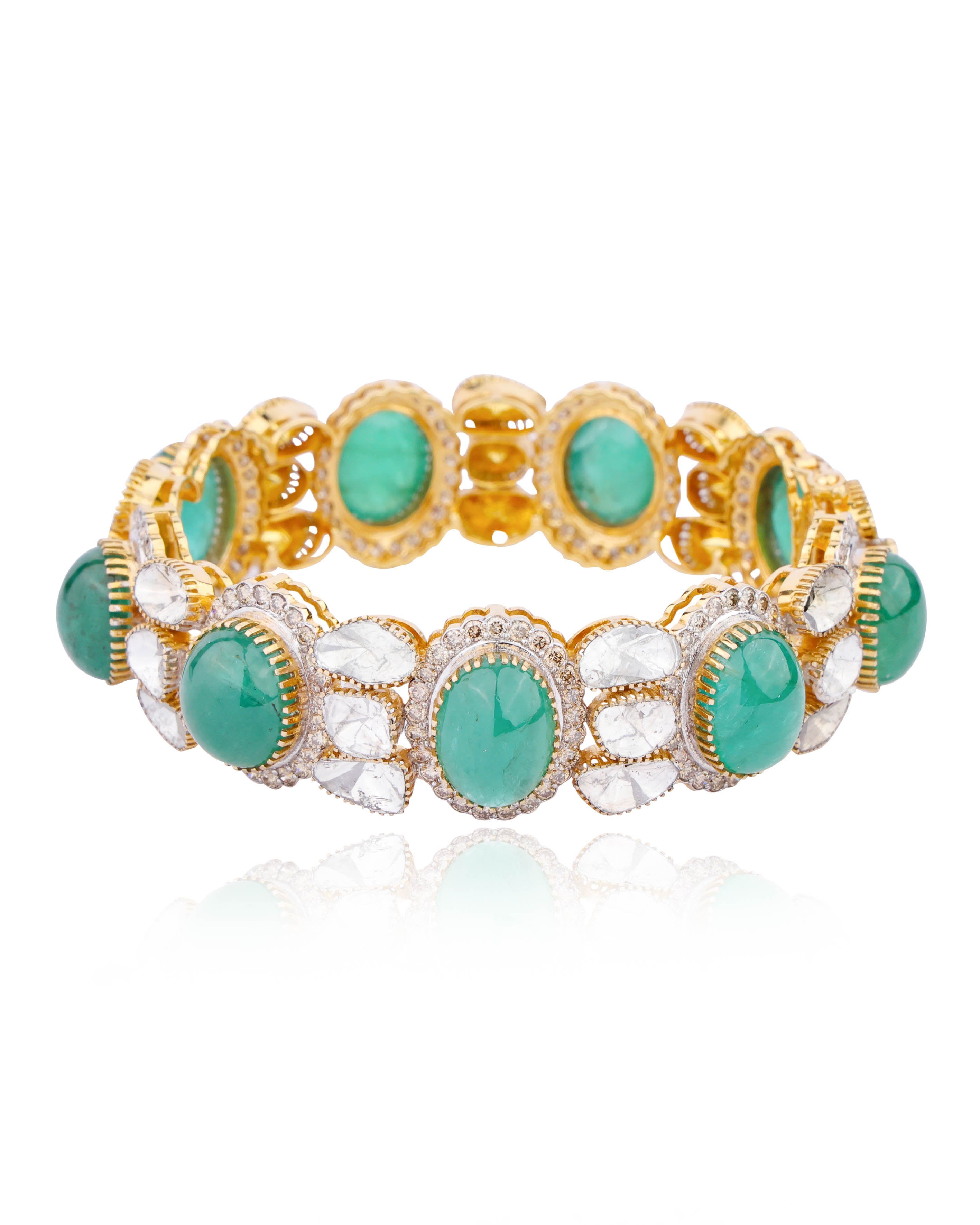 Inanya Polki And Diamond Bangle