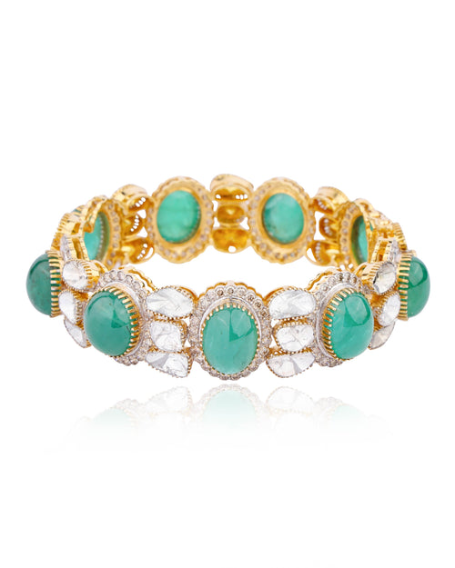 Inanya Polki And Diamond Bangle