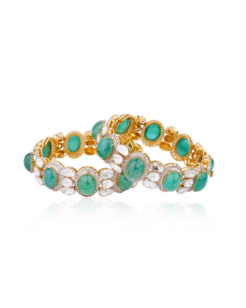 Inanya Polki And Diamond Bangle