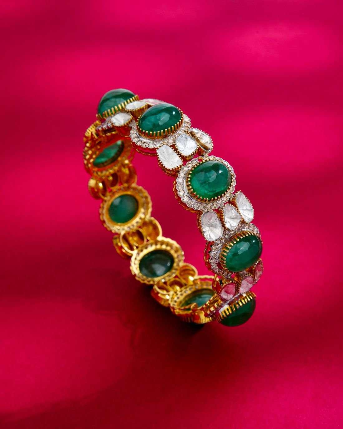 Kashish Polki And Diamond Bangle