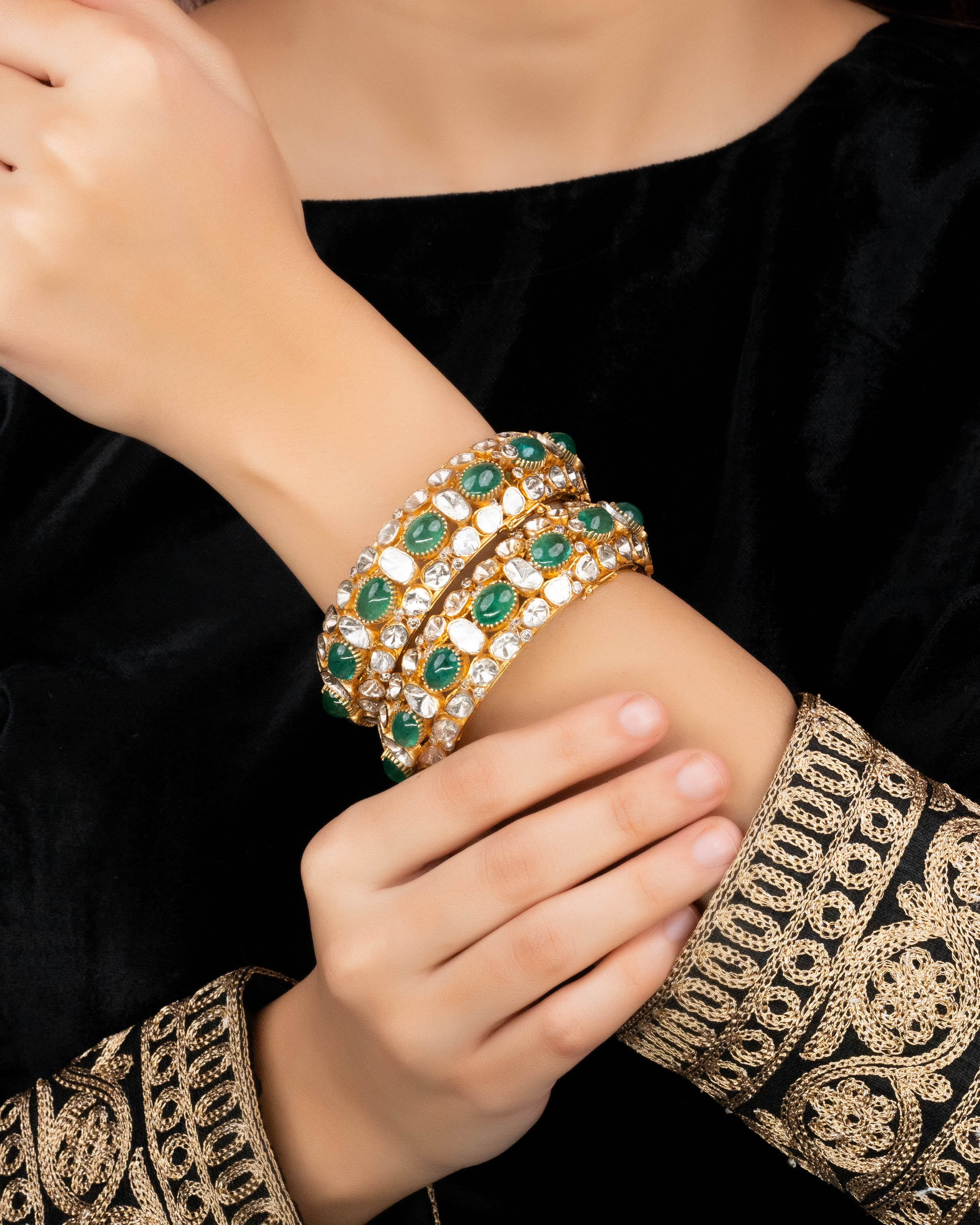 Sameera Polki And Diamond Bangle