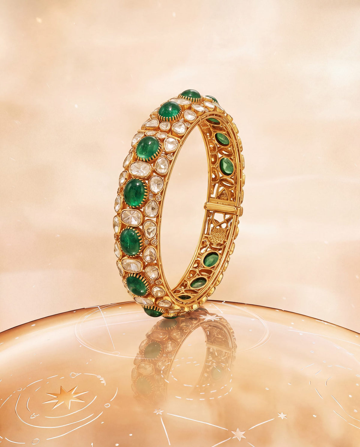Anita Polki And Diamond Bangle