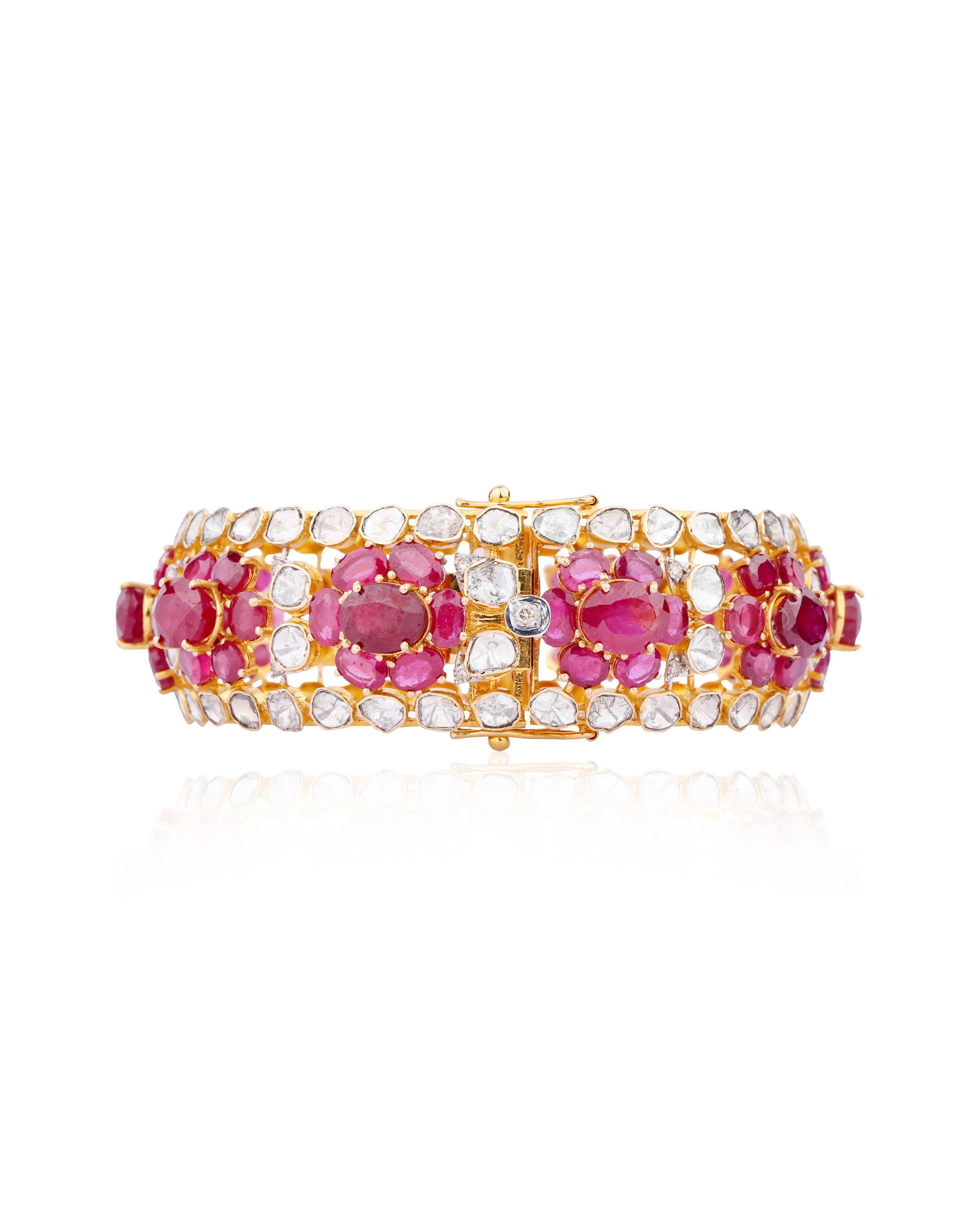 Uzma Polki And Diamond Bangle