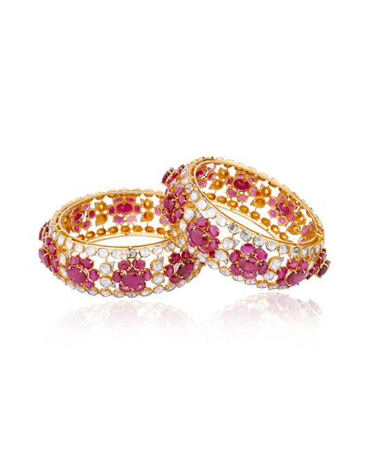 Vanshika Polki And Diamond Bangle