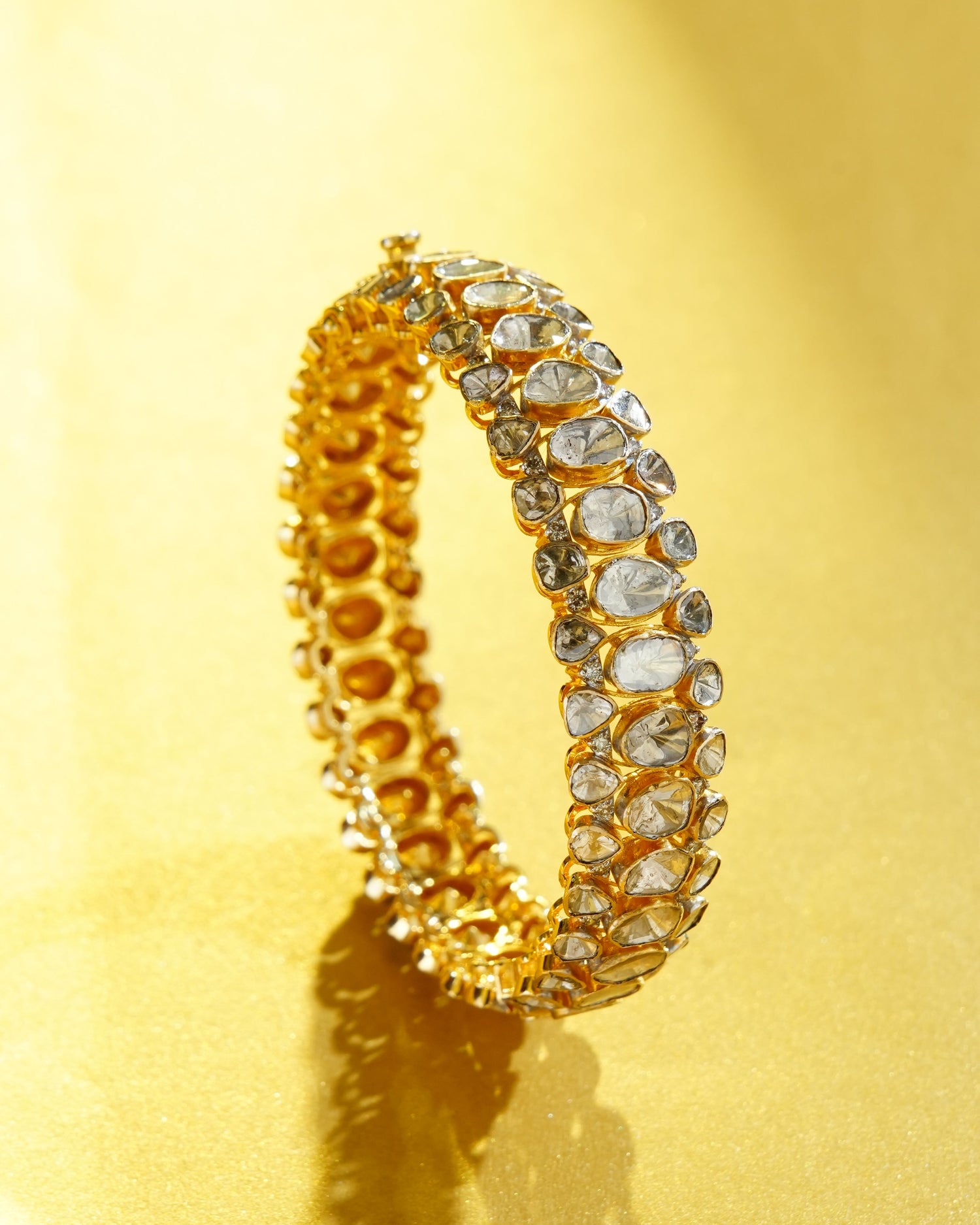 Sunaina Polki And Diamond Bangles
