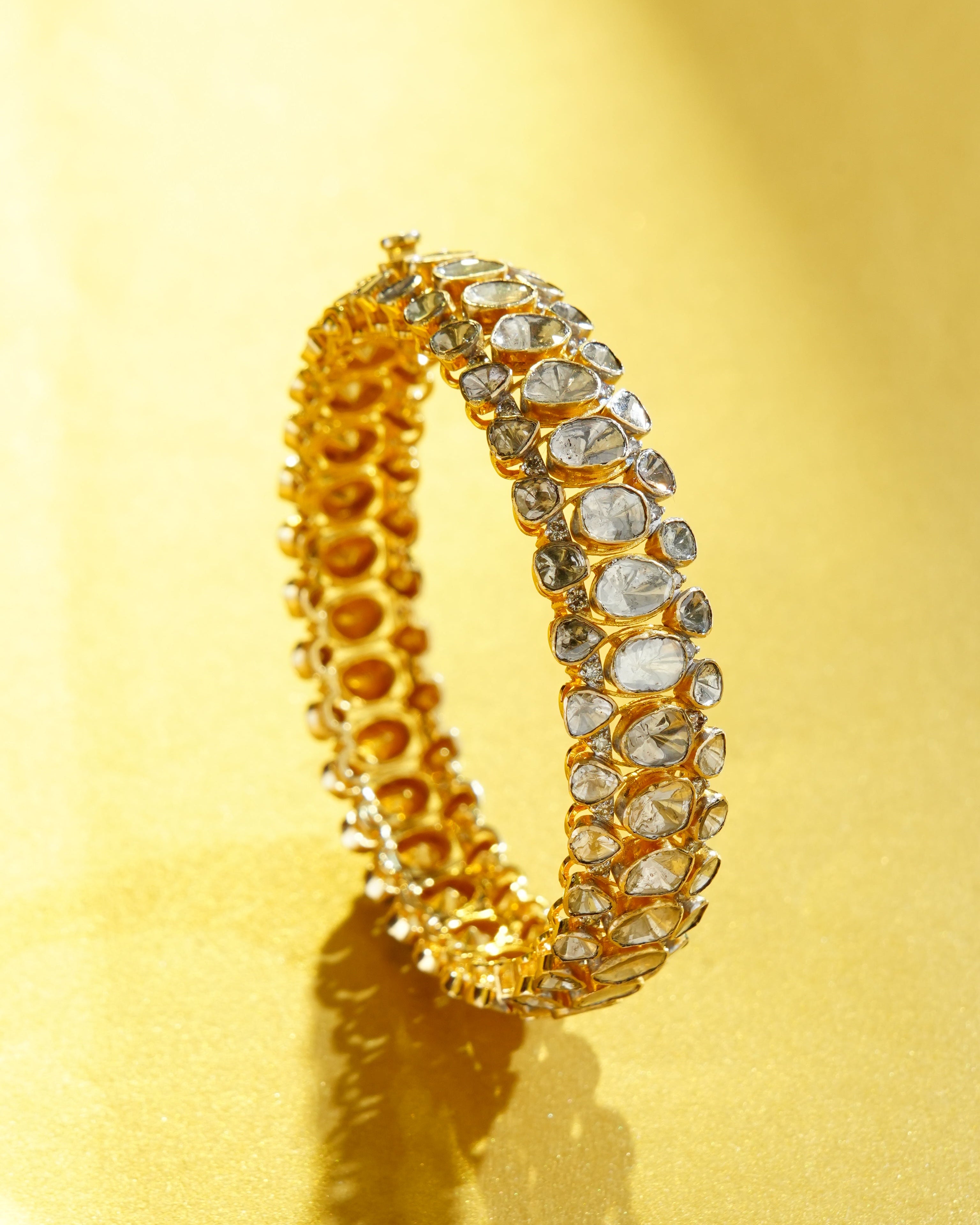 Sunaina Polki And Diamond Bangles