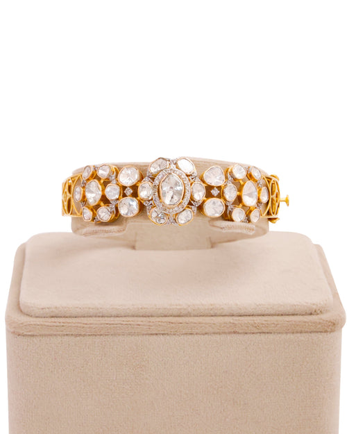 Shonal Polki And Diamond Bangle