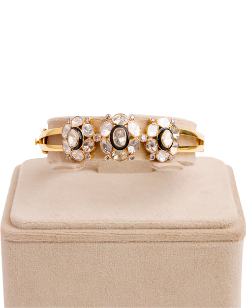 Madhiya Polki And Diamond Bangle