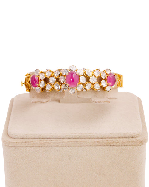 Aabha Polki And Diamond Bangle