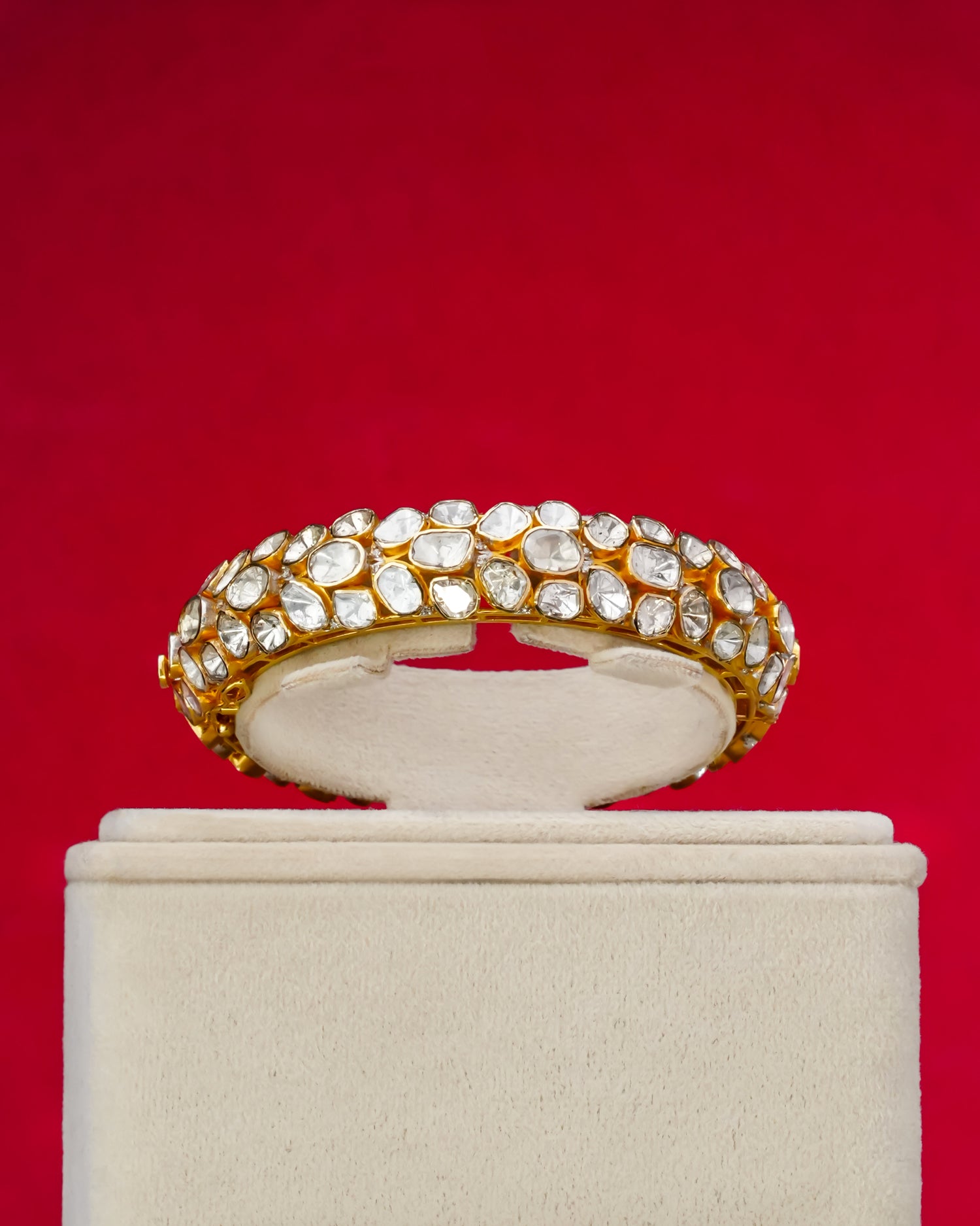 Almera Polki And Diamond Bangle