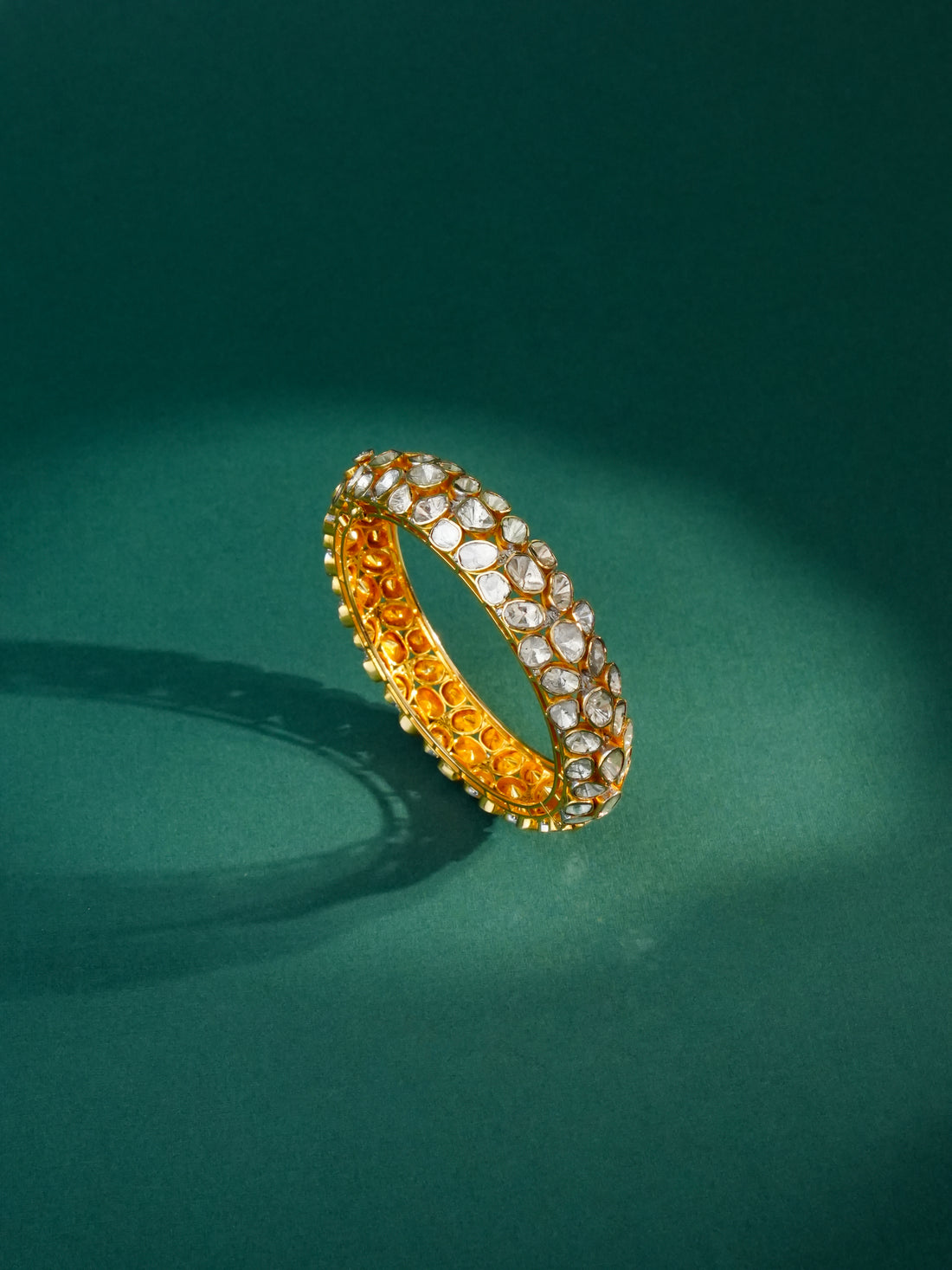 Almera Polki And Diamond Bangle