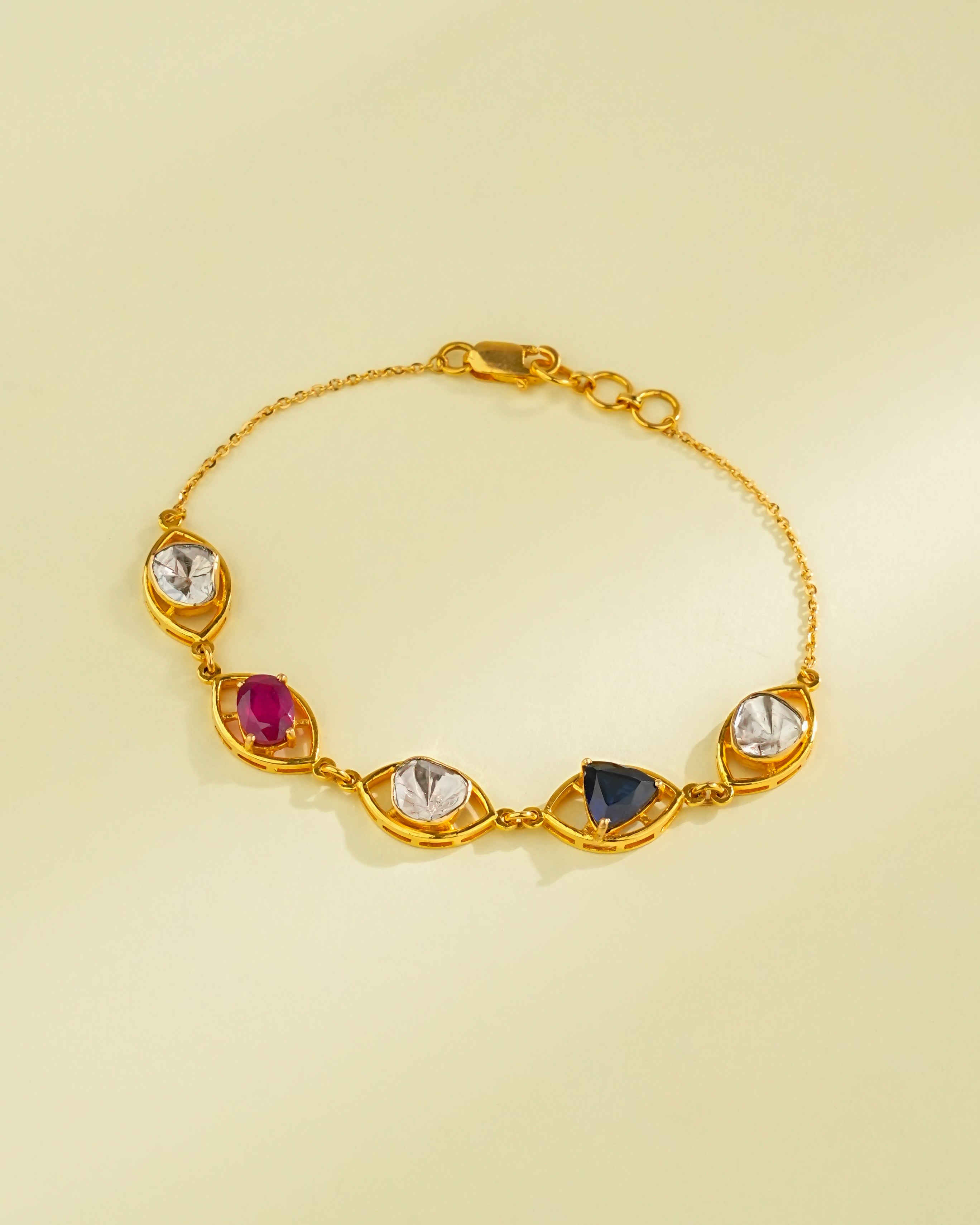 Meena Polki Loose Bracelet