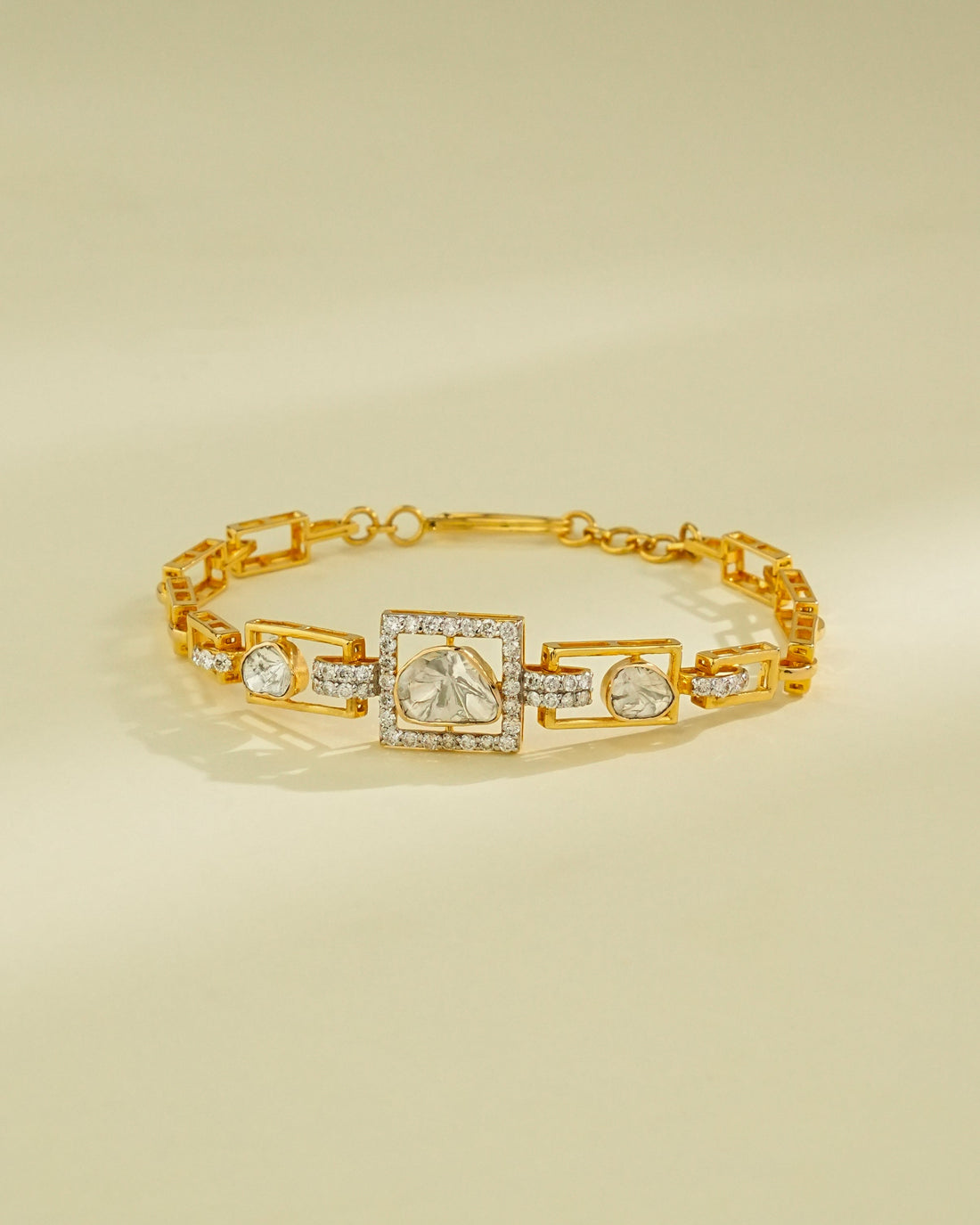 Megha Polki And Diamond Loose Bracelet