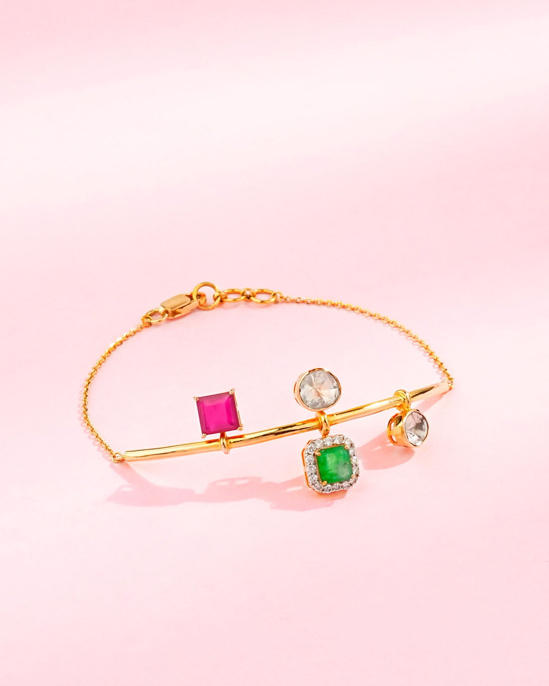 Aashi Polki And Diamond Loose Bracelet