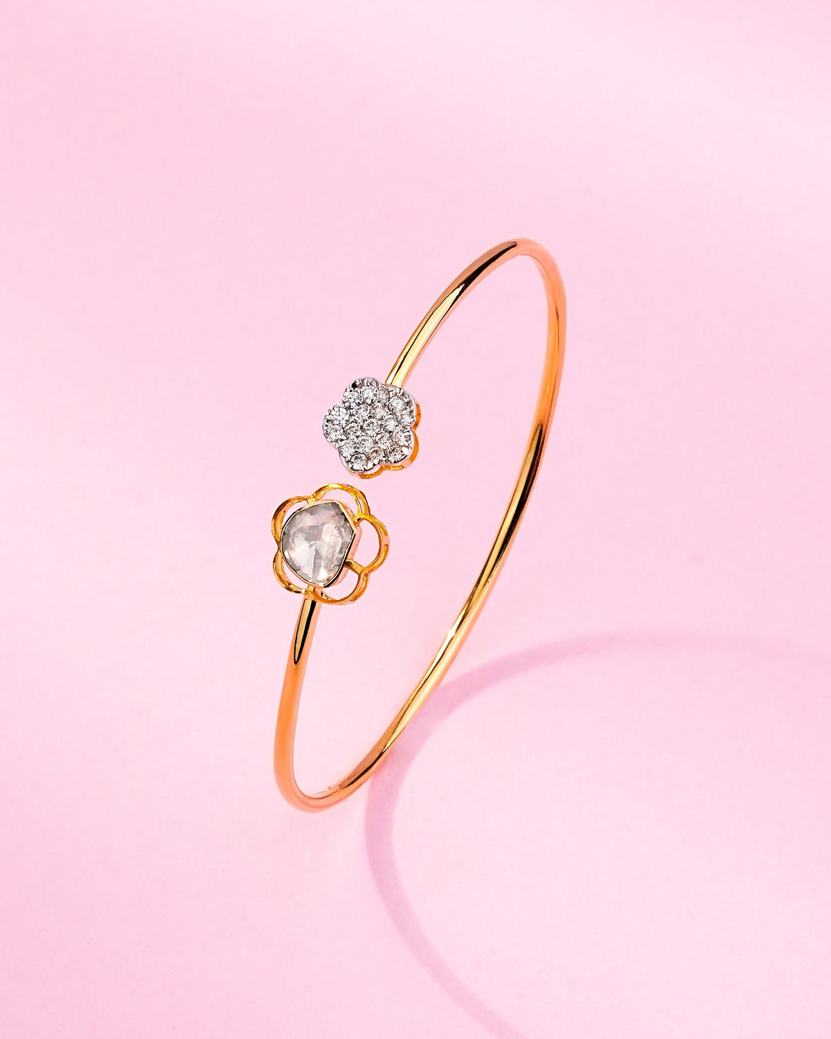 Aishita Polki And Diamond Bangle