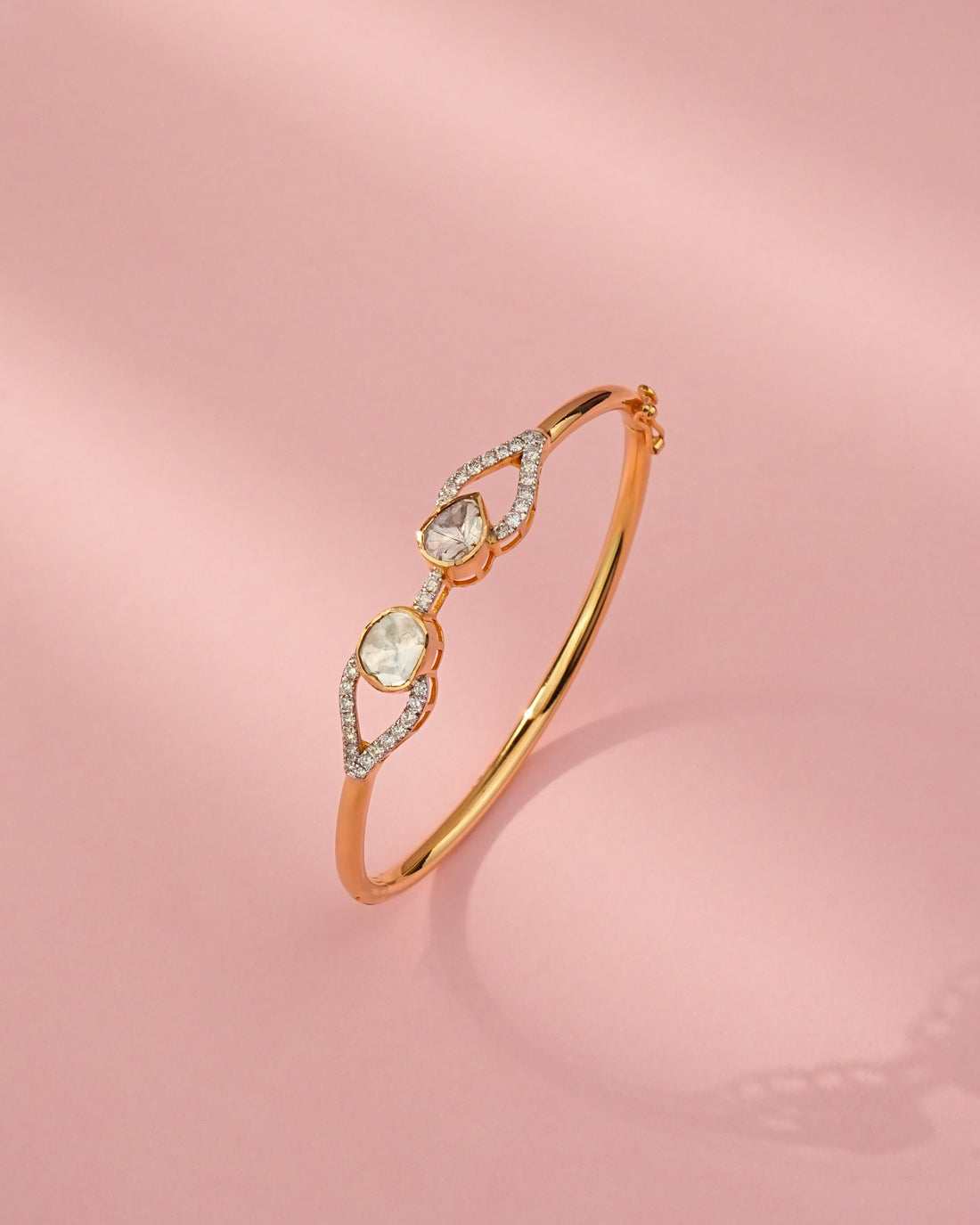 Shaina Polki And Diamond Bangle