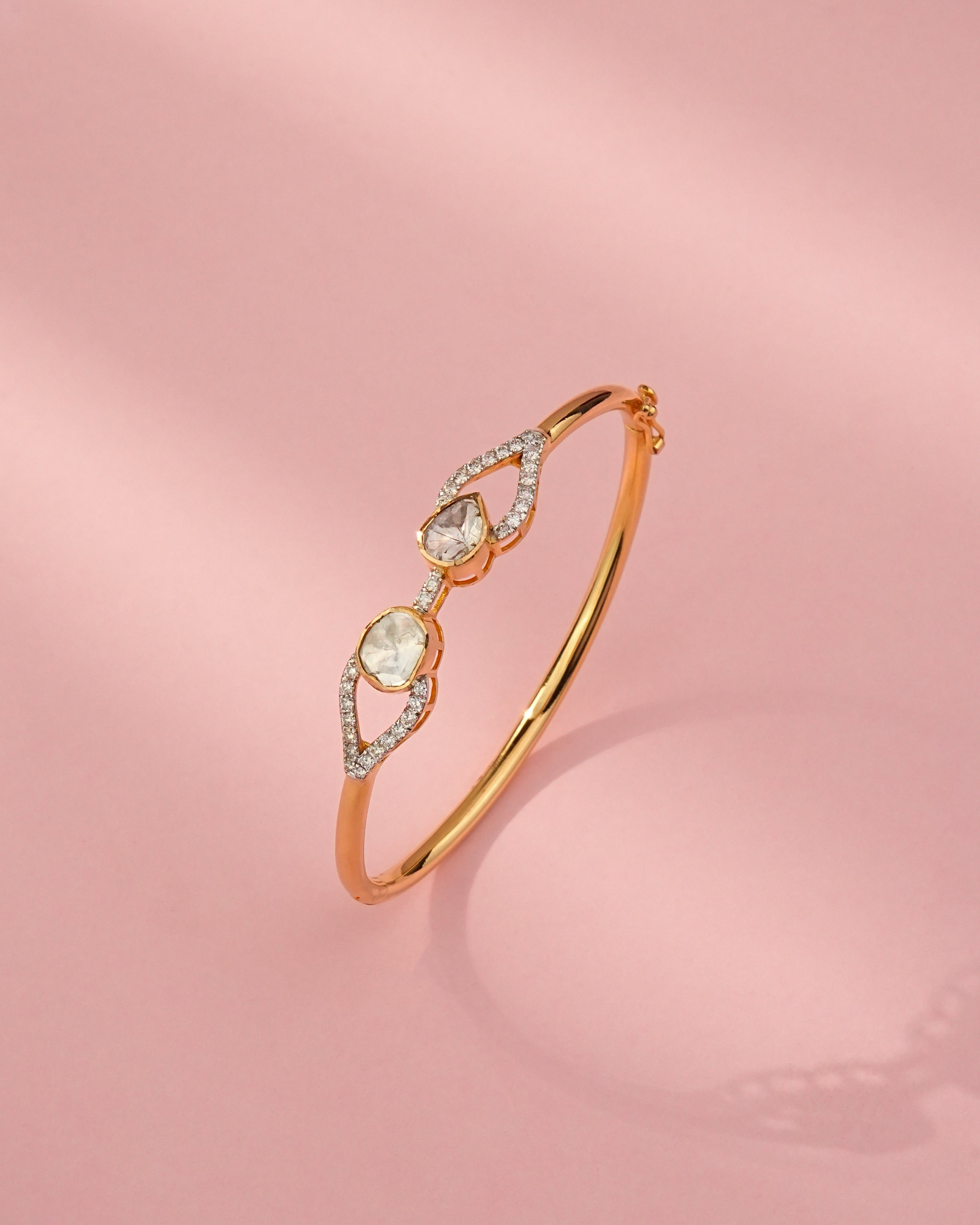 Shaina Polki And Diamond Bangle