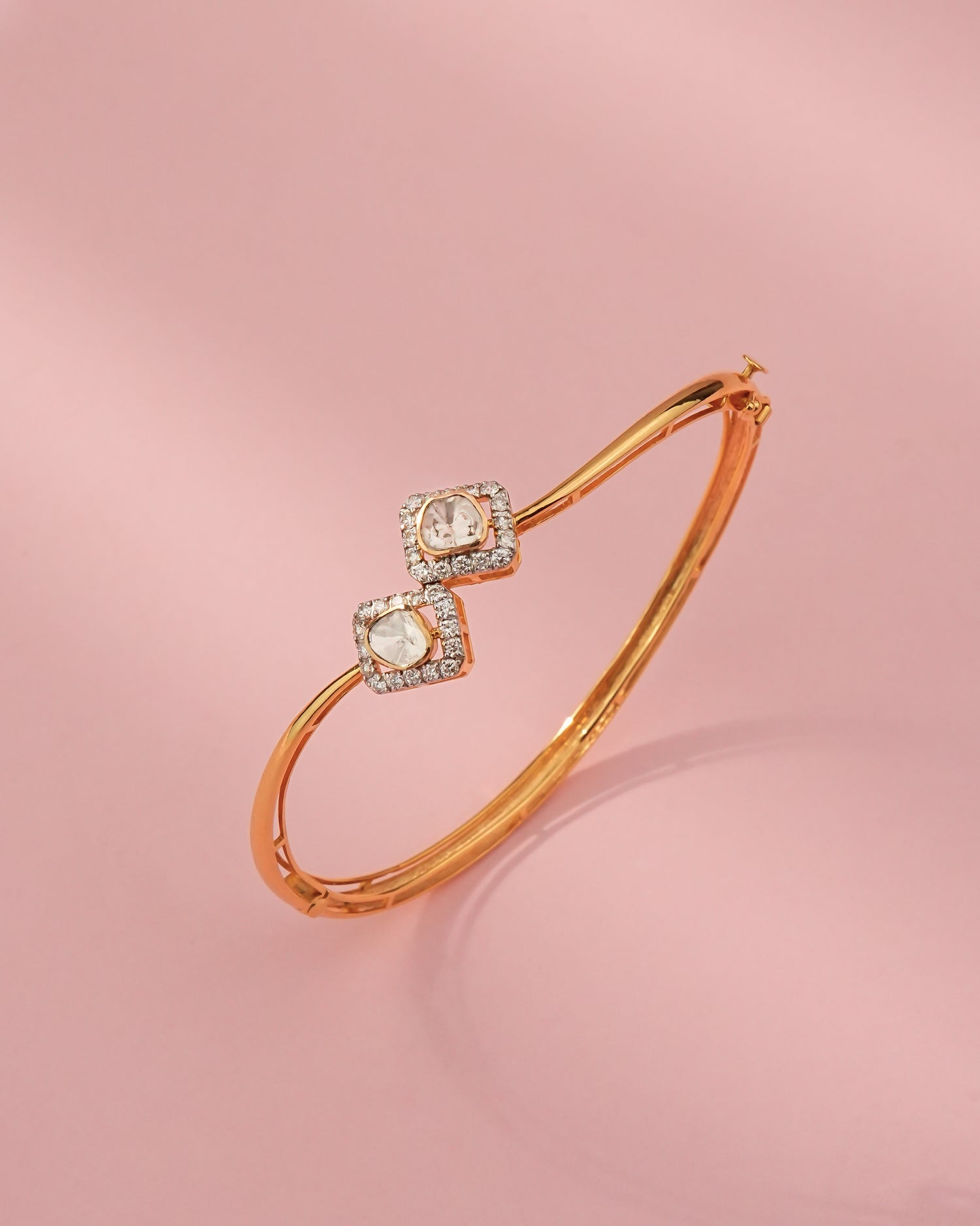 Reena Polki And Diamond Bangle