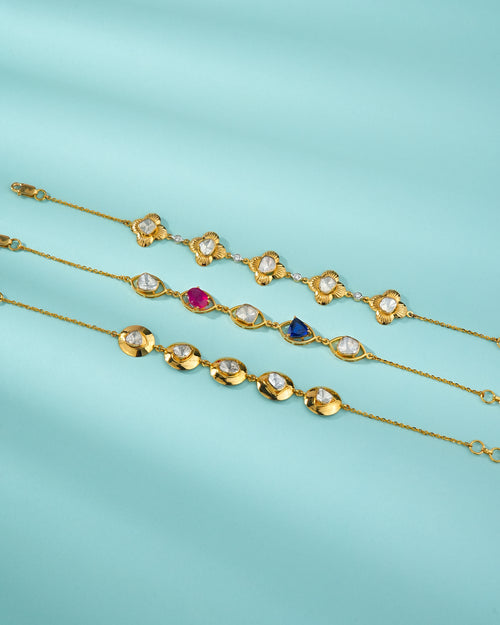 Meena Polki Loose Bracelet