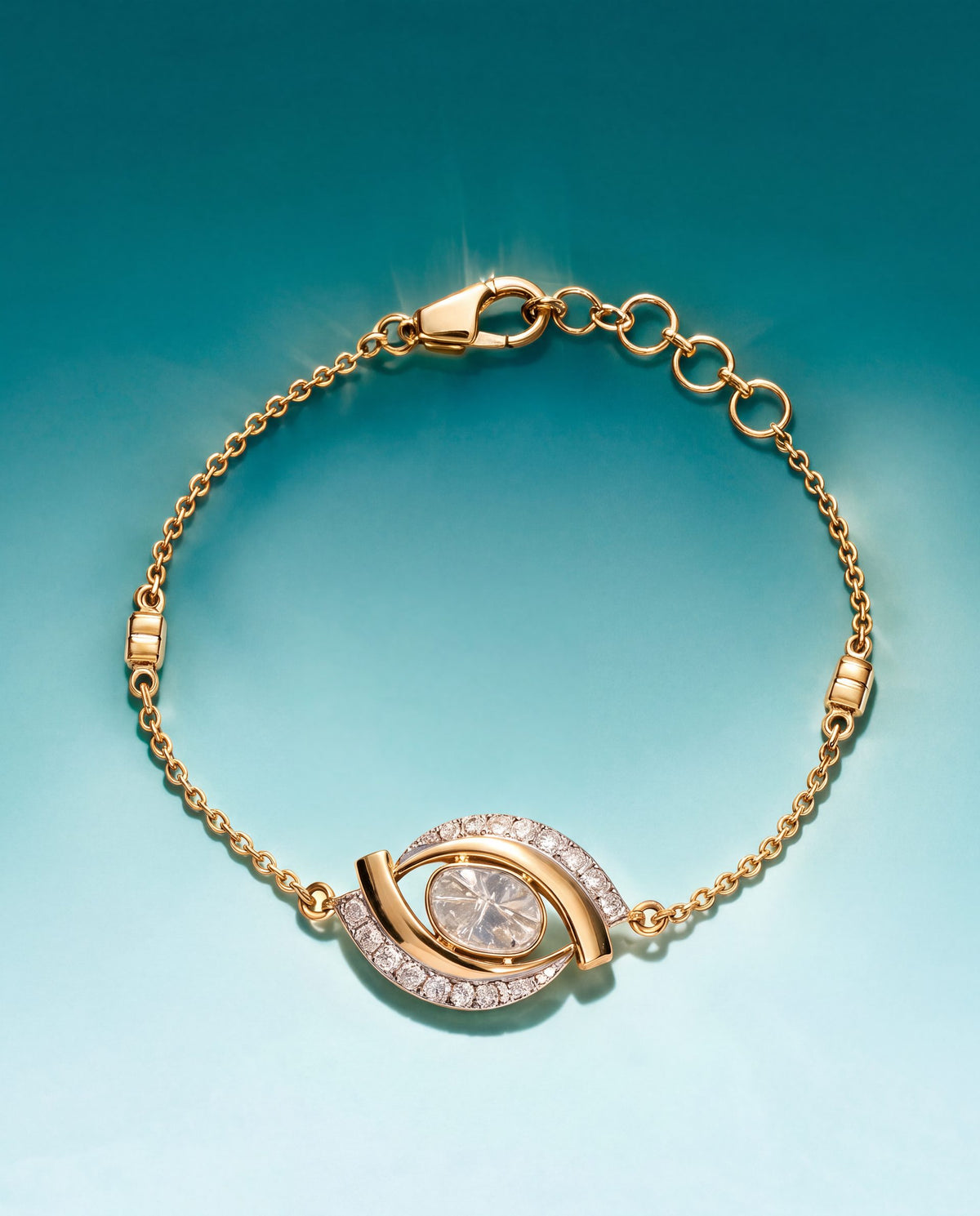 Mehak Polki And Diamond Loose Bracelet