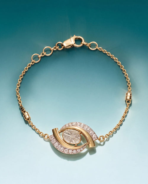 Jasmin Polki And Diamond Loose Bracelet
