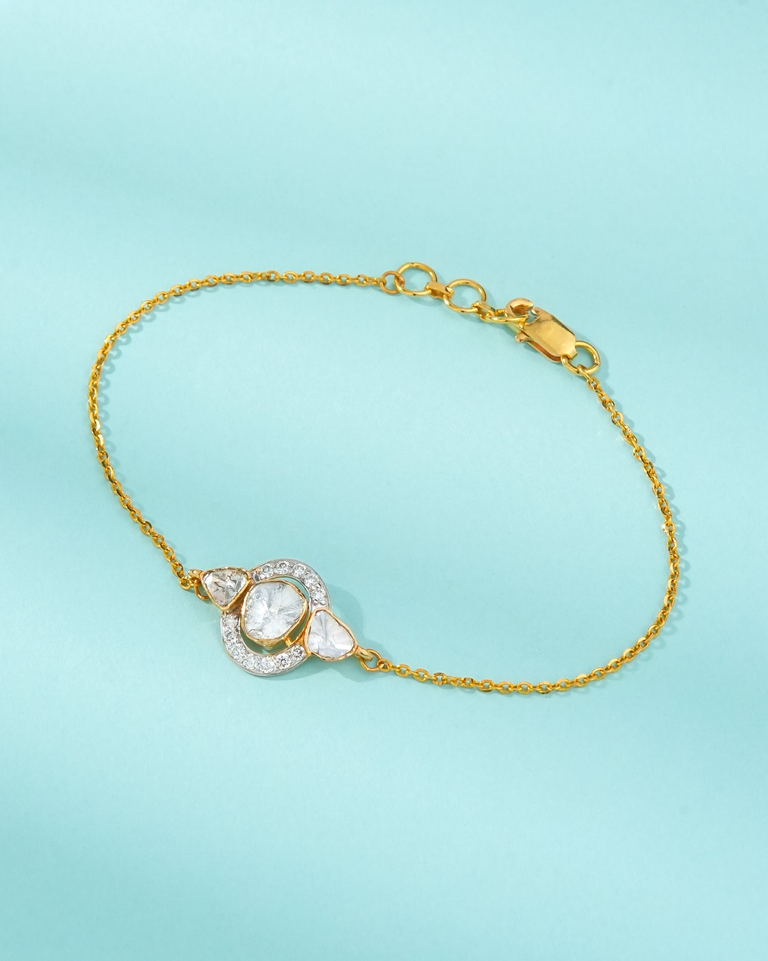 Rushita Polki And Diamond Loose Bracelet