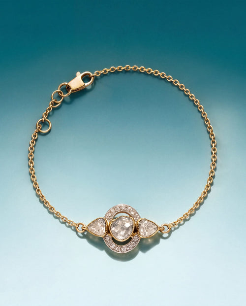 Rushita Polki And Diamond Loose Bracelet