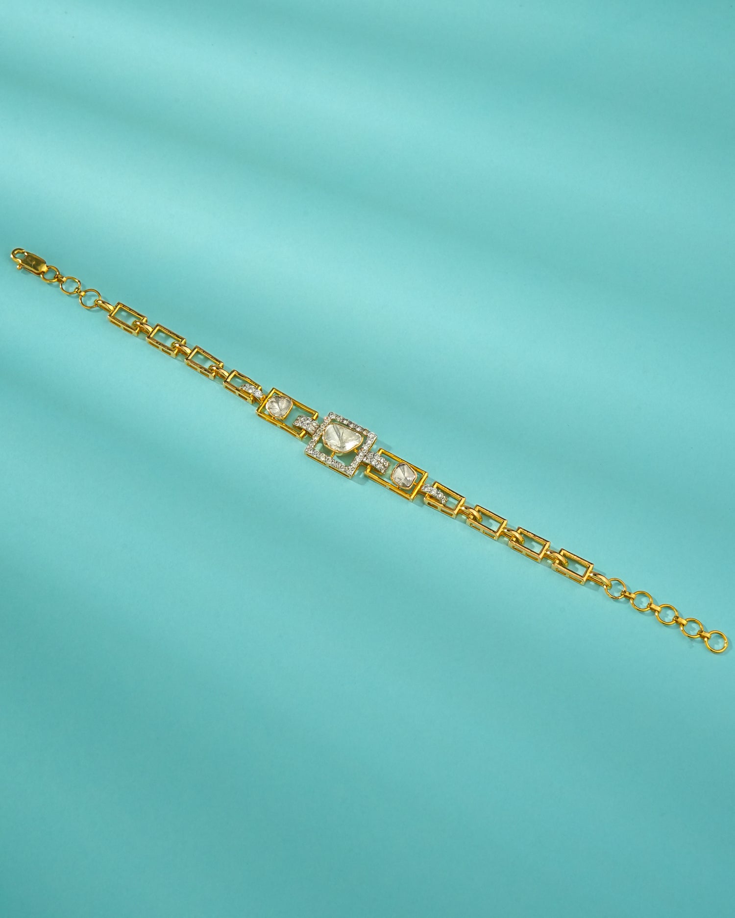 Kashi Polki And Diamond Loose Bracelet