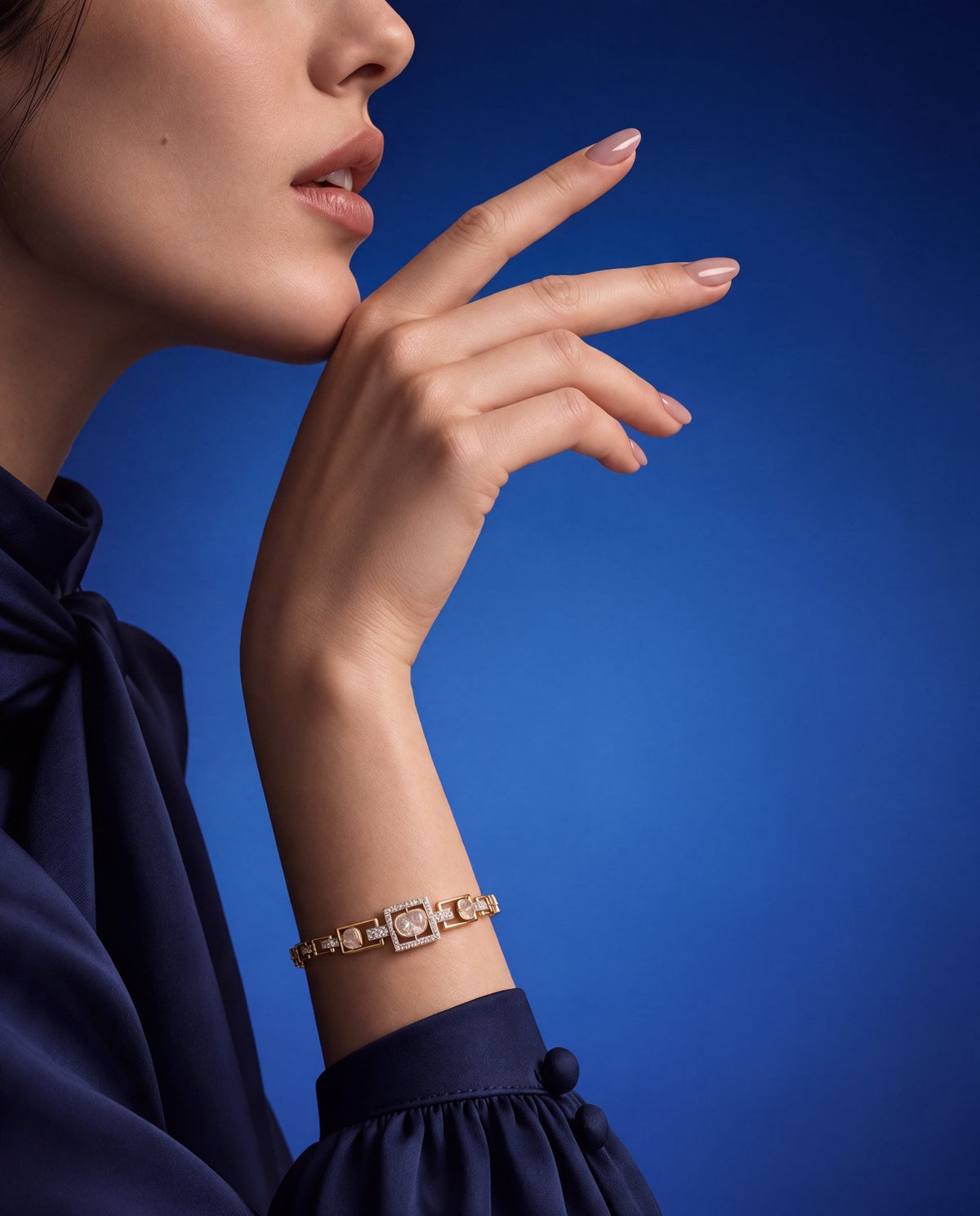 Kashi Polki And Diamond Loose Bracelet