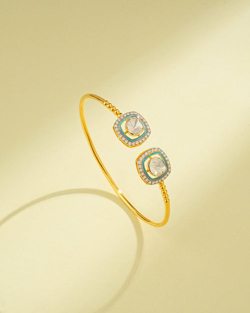 Myra Polki And Diamond Bangle