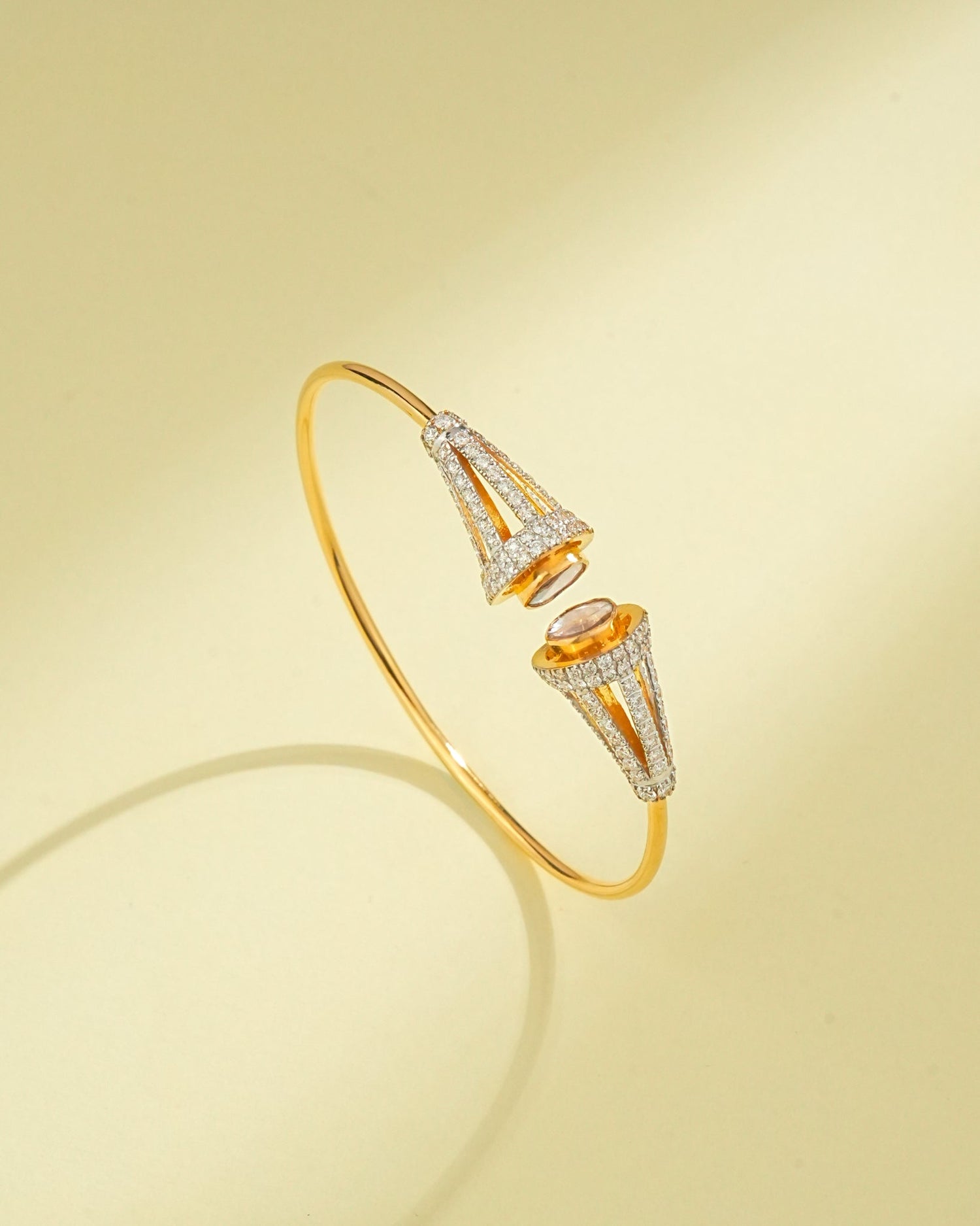 Sia Polki And Diamond Bangle