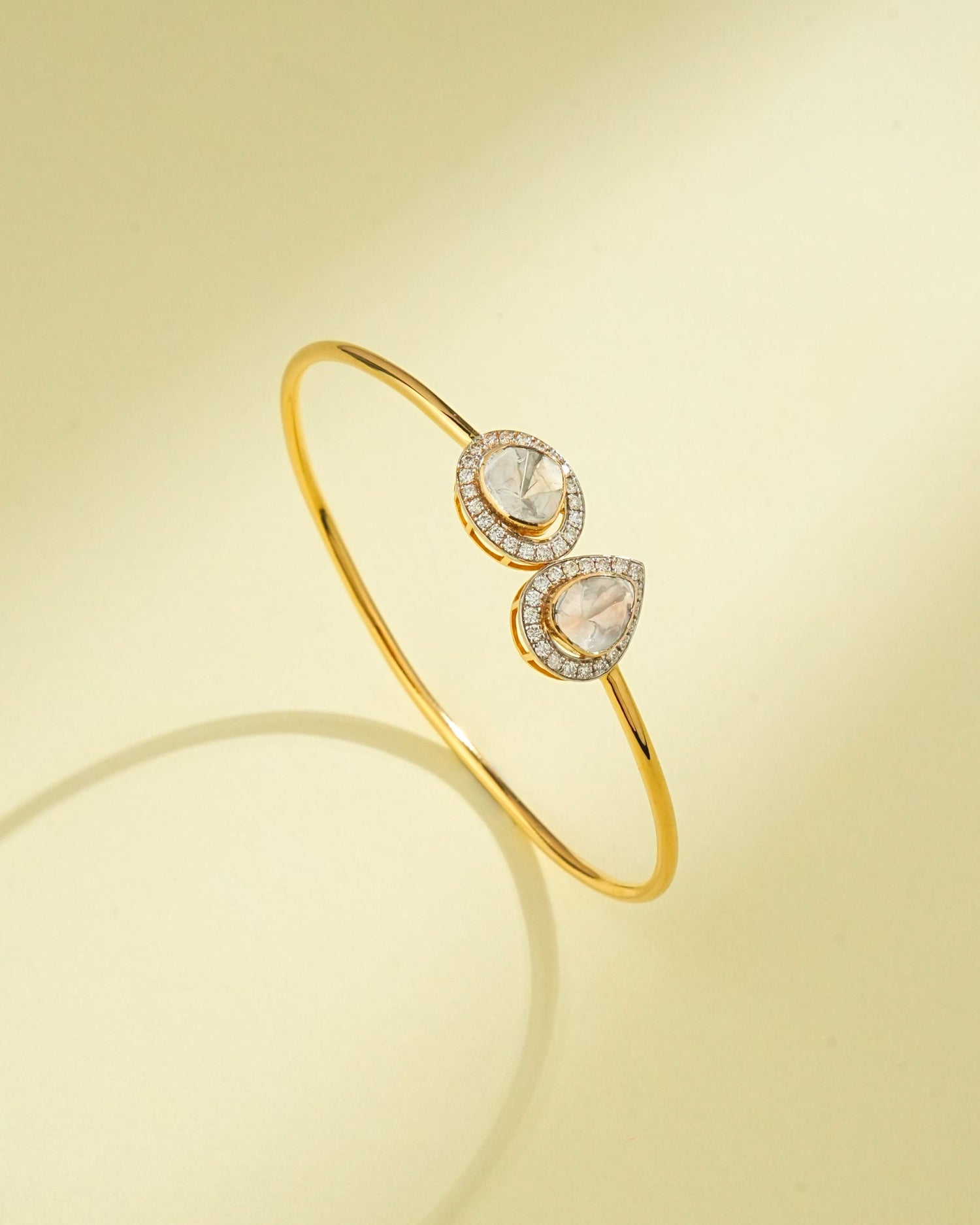 Inaya Polki And Diamond Bangle