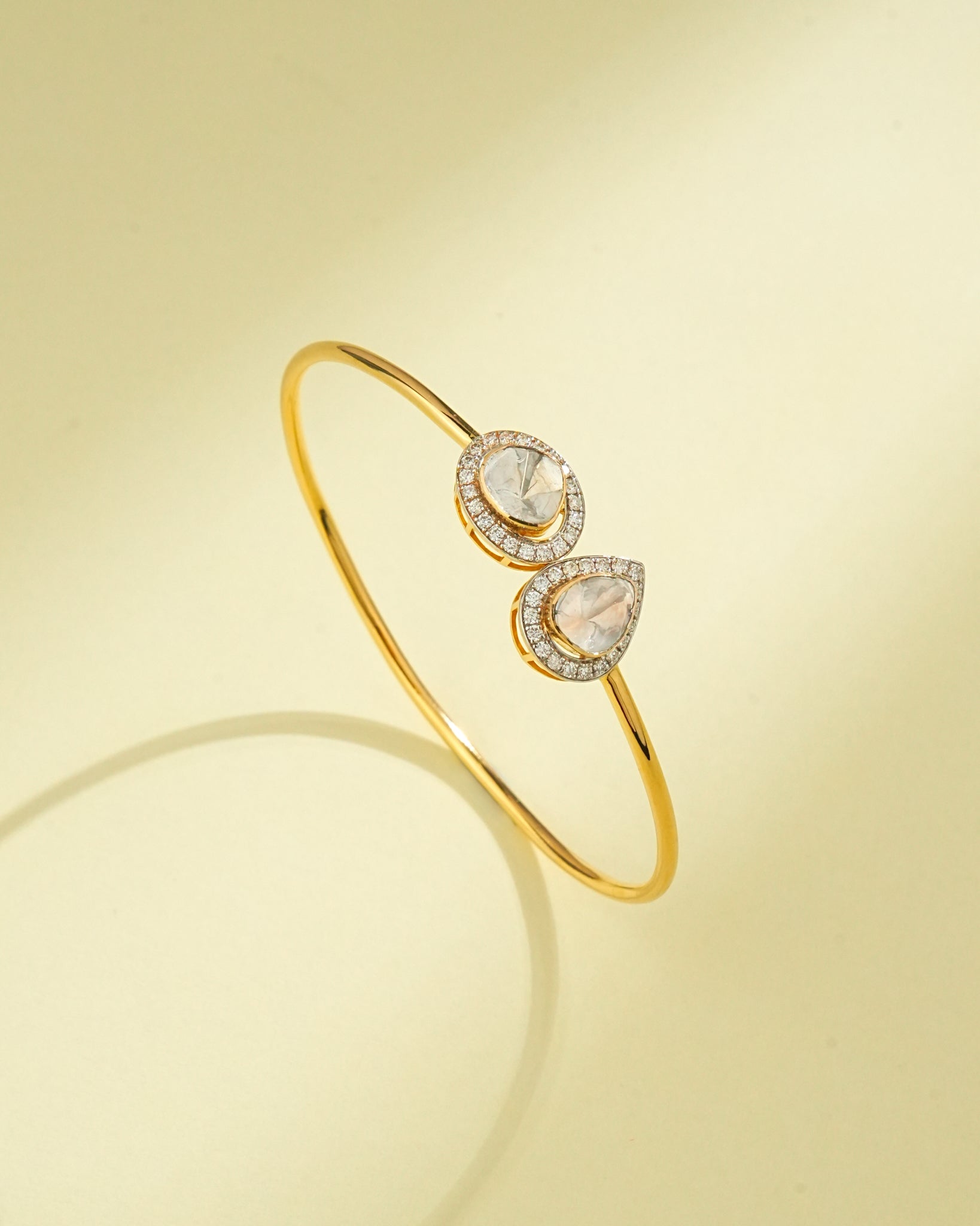 Inaya Polki And Diamond Bangle