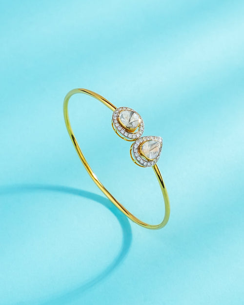 Gunjita Polki And Diamond Bangle
